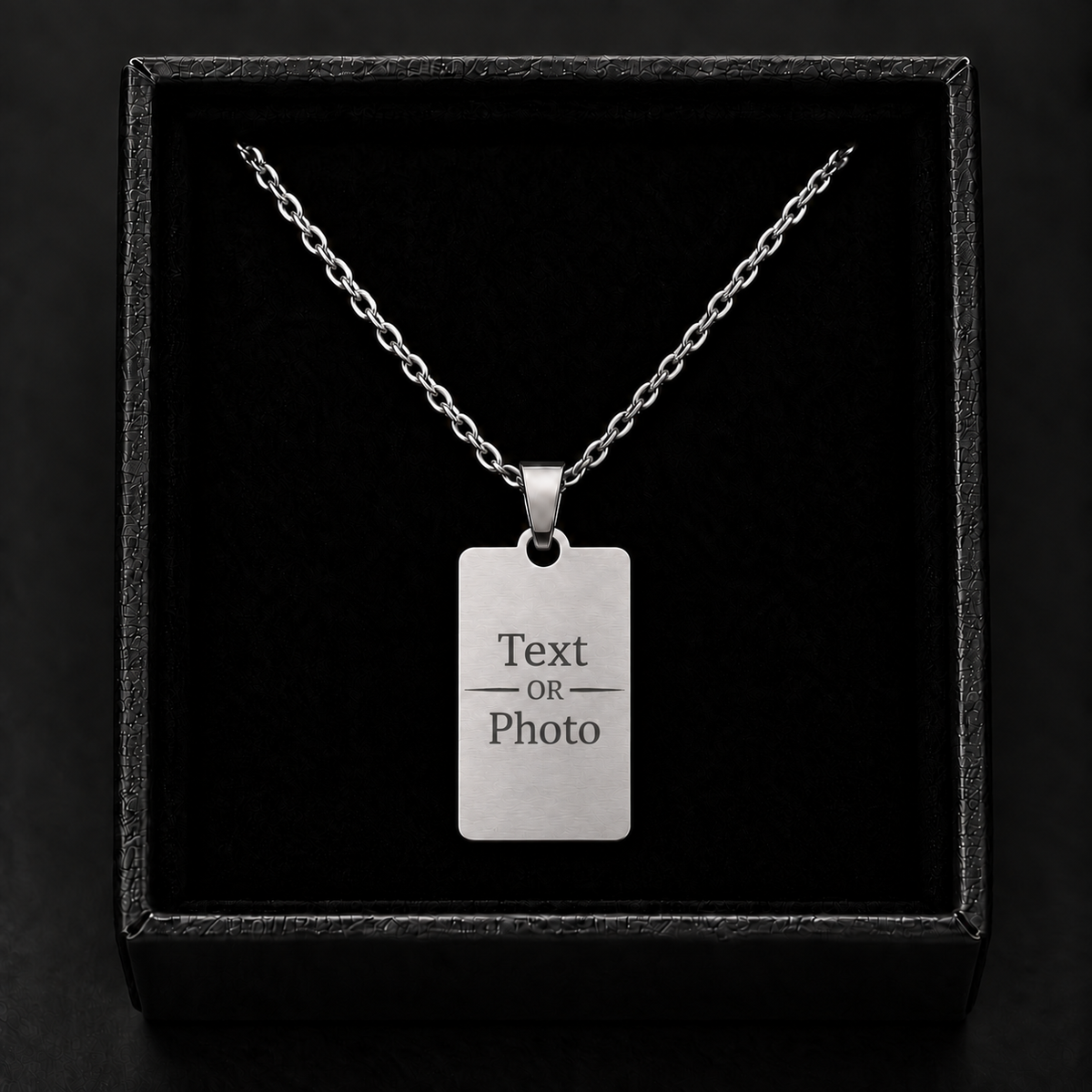 Personalised Rectangle Pendant Necklace