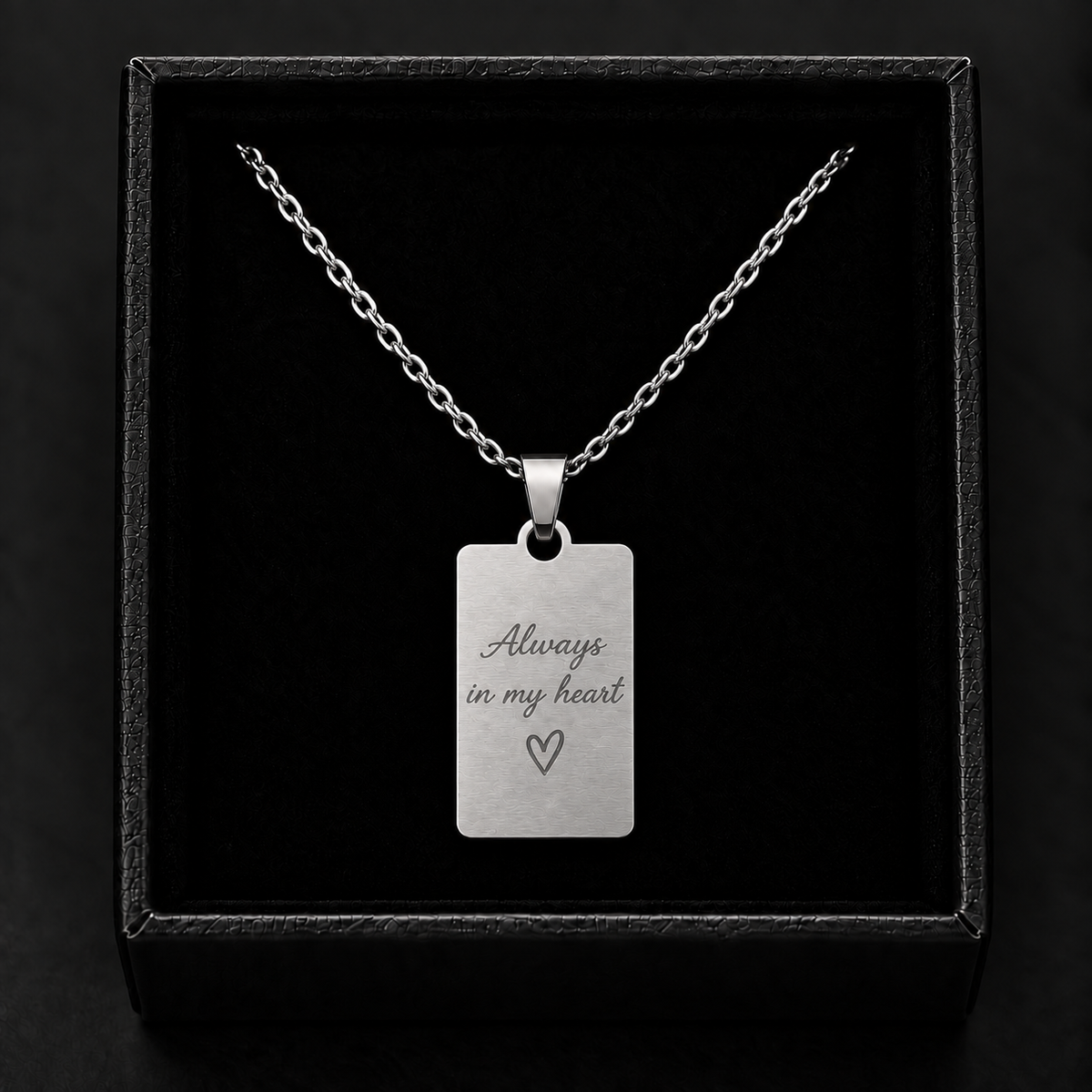 Personalised Rectangle Pendant Necklace
