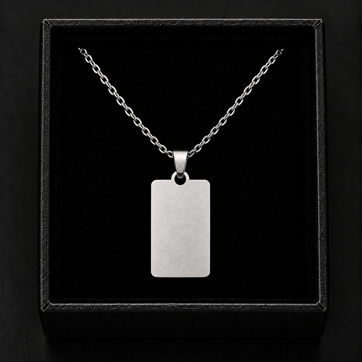 Personalised Rectangle Pendant Necklace