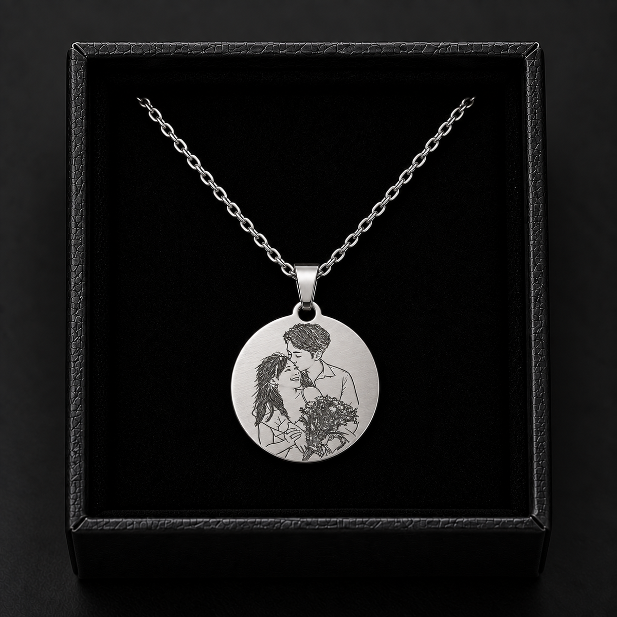 Personalised Round Pendant Necklace